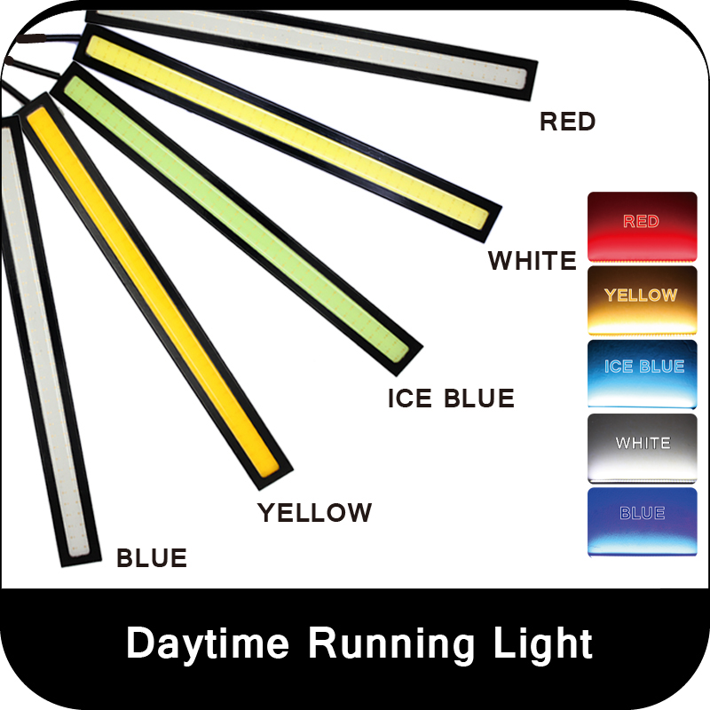 

10X Colorful 17CM COB DRL LED Daytime Running Light Auto Lamp External Lights For Universal Car 100% Waterproof Day Light, Customize