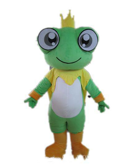

2018 Factory direct sale Good vision and good Ventilation a big eyes frog mascot costume for adult to wear, White