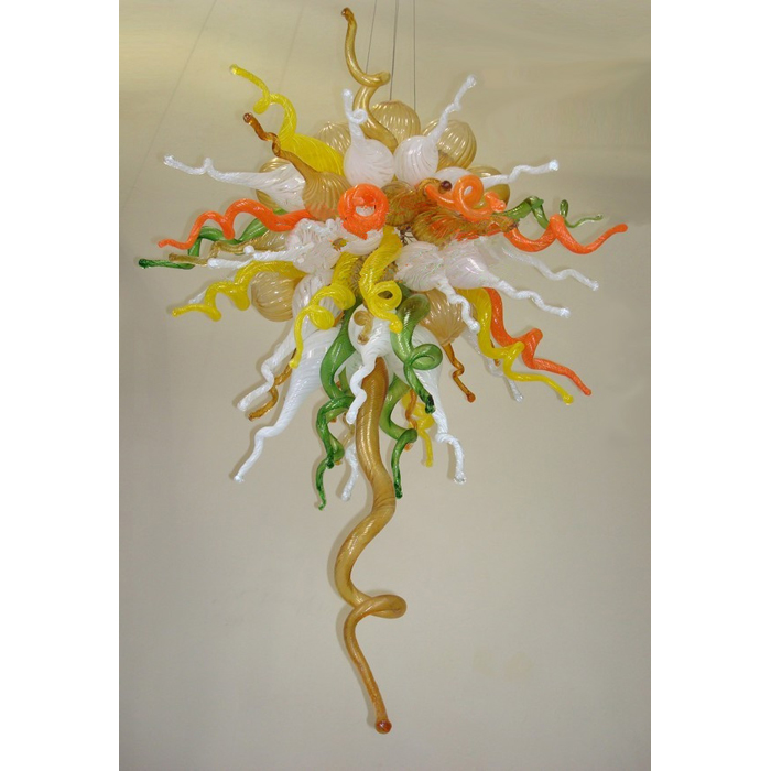 

Modern LED Glass Chandelier Light Top Quality Chihuly Style Blown Murano Glass Pendant Lamps Home Decor Glass Lighting