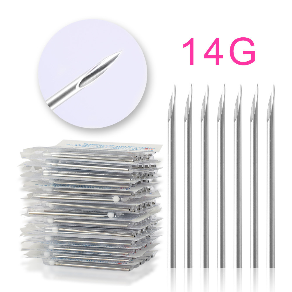

10PCS Tattoo Supply Accessories 14G 16G 18G 20G Piercing Needles Series Disposable Sterile Body Puncture Needle Assorted Ear Nose Navel Nipple