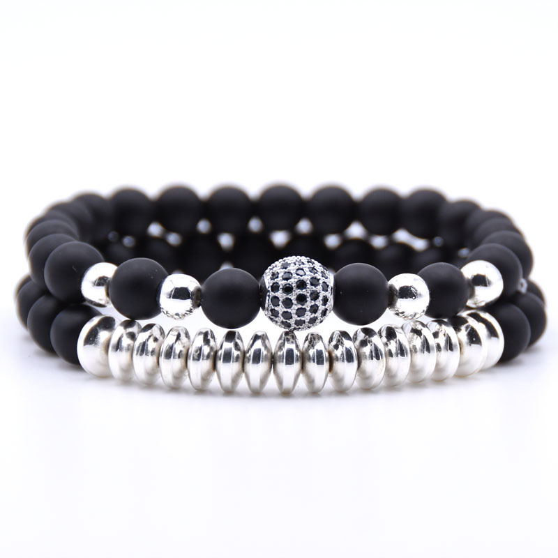 

Natural Stone Beaded Bracelets for Men Women Best Friend 2Pcs/Set Classic Couples Distance Charm Lovers Couple Bead Bracelet Jewelry