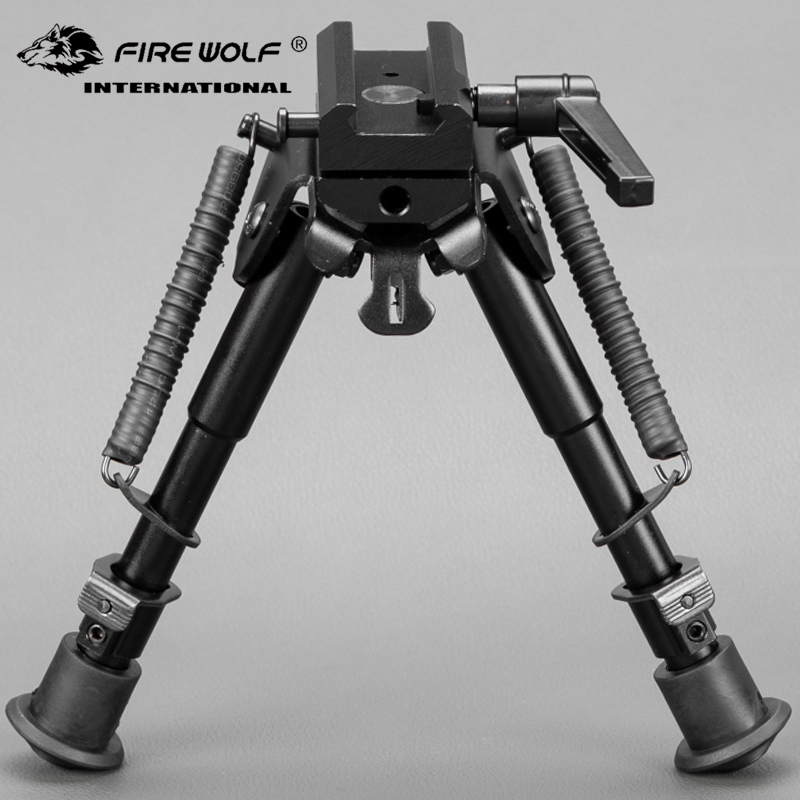 

6-9 Inches Tactical Rifle Bipod Adjustable Spring Return with 360 Degree Swivel Adapter Mount for 20mm Rail Mount