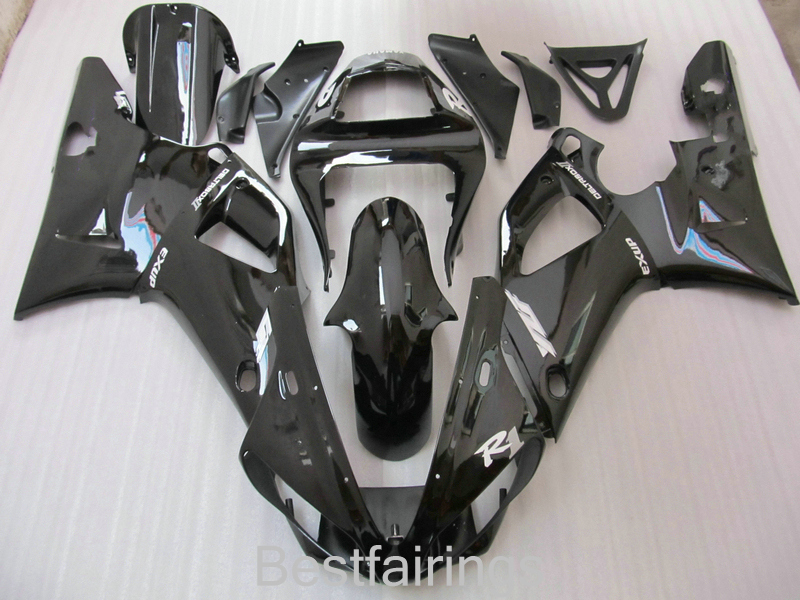 

Hot sale fairing kit for YAMAHA R1 2000 2001 black fairings YZF R1 00 01 FG37, Same as picture