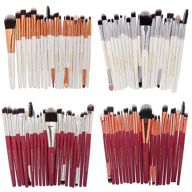 

Hot Sale 20Pcs Professional Makeup Brushes Set Powder Foundation Eyeshadow Make Up Brushes Cosmetics Soft Synthetic Hair