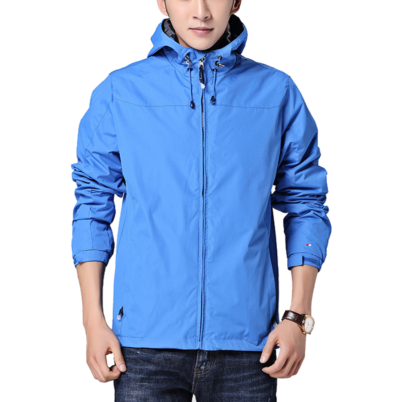 

Ultra-light Summer Men' Hood Jacket Super-Thin Windbreaker Packable Skin Coat Sunscreen Quick-Dry Casual Jacket Outwear 8J0684, Black