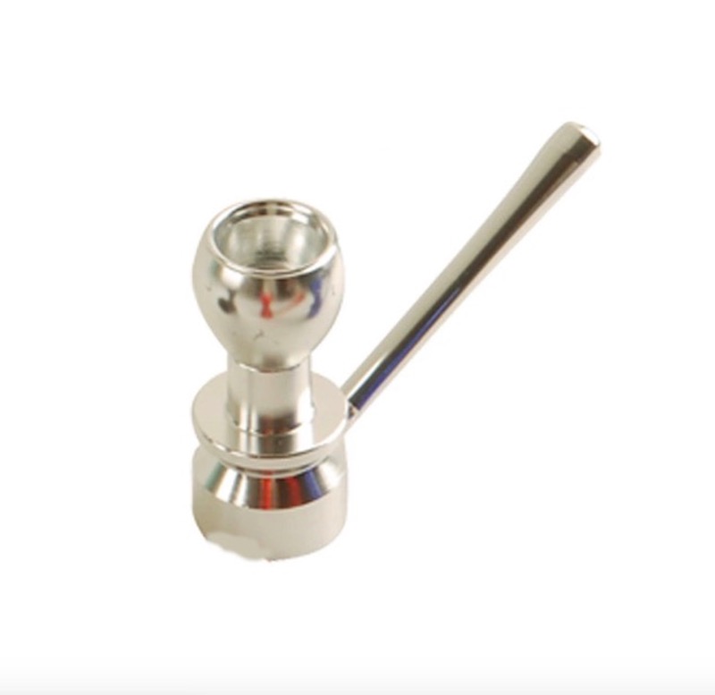 

wholesale cheap mini metal tobacco pipe protable travel smoking dry herb pipe for water bongs hookah free shipping