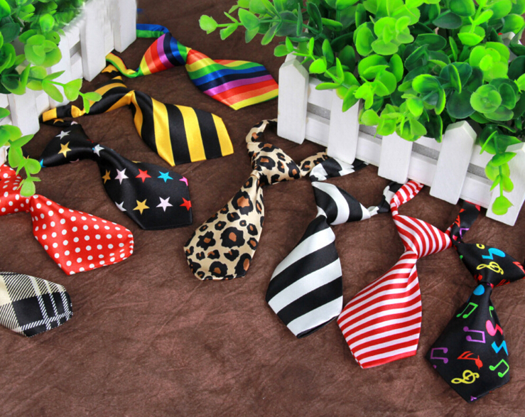 Fashion Polyester Silk Pet Dog Necktie Adjustable Handsome Pet Bow Tie Pet Neckties Dogs Ties Grooming Supplies kids boy tie MOQ 50 pcs-image-408276014