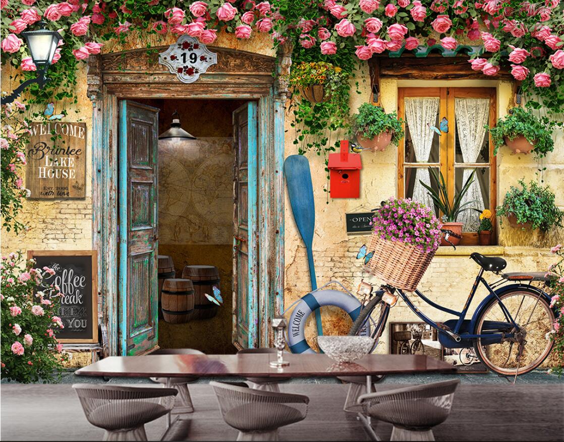 

3d wallpaper custom photo Mediterranean window rose roses background wall murals wallpaper for walls 3 dlandscape wall tapestry 3d, Picture shows