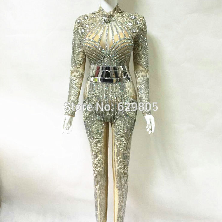 gold rhinestone jumpsuit