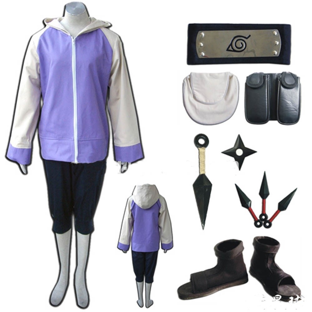 

Naruto Hyuga Hinata Jacket Cosplay Costume Naruto full set, Black;red