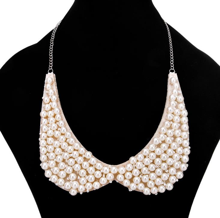 

Short style necklace Sweet temperament fake collars sell fashion accessories necklace Pearl jewelry free shipping WQ29