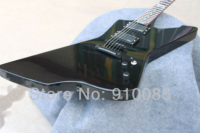

Wholesale Newest Explorer K Style Electric Guitar Black Signature Free Shipping