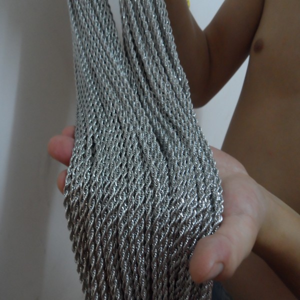 

in bulk price Lot 5meter Fashion Silver Stainless Steel 2.3mm/ 4mm ROPE chain jewlery findings marking DIY chain