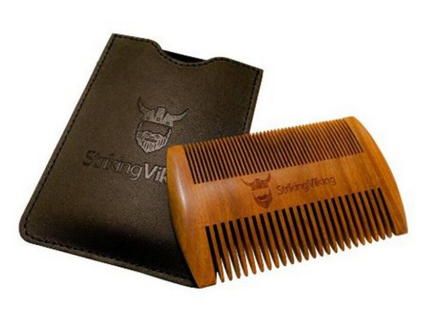 

Factory wholesale quality peach wood dense teeth grate beard comb customized logo lice big tooth comb molding comb