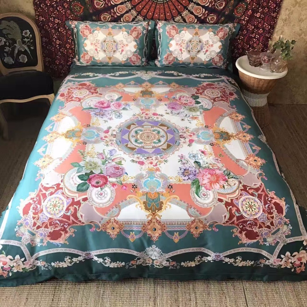 2018 Luxury Noble Pima Cotton Bedding Set Bedcover Sets Flower