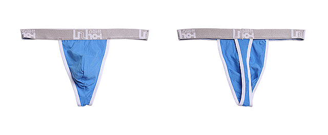 

#11009 wholesale 2pcs/lot men fashion sexy underwear cotton blend U bag low rise thongs T-string g-strings free shipping