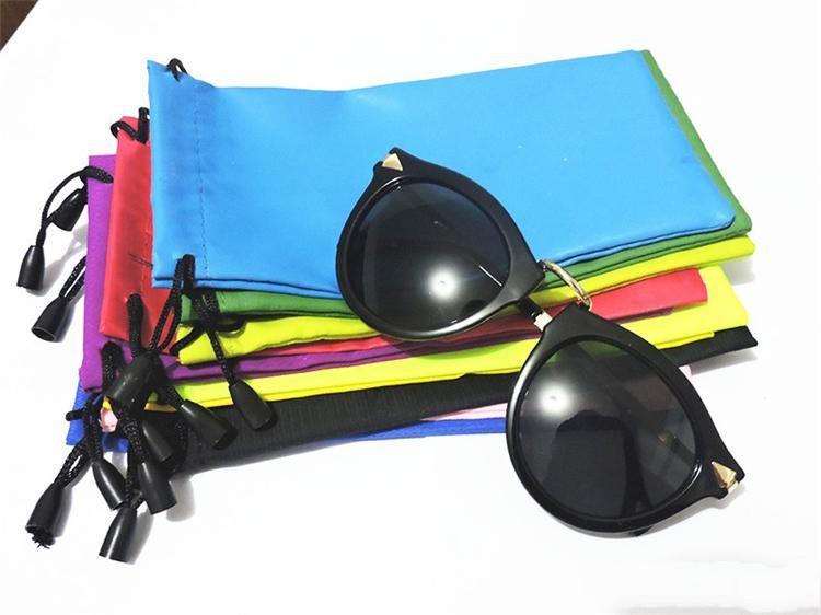 

Durable Plastic Sunglasses Pouch Dustproof Eyeglasses Bag Glasses case Drawstring Sunglasses Cases mix color Eyewear Accessories