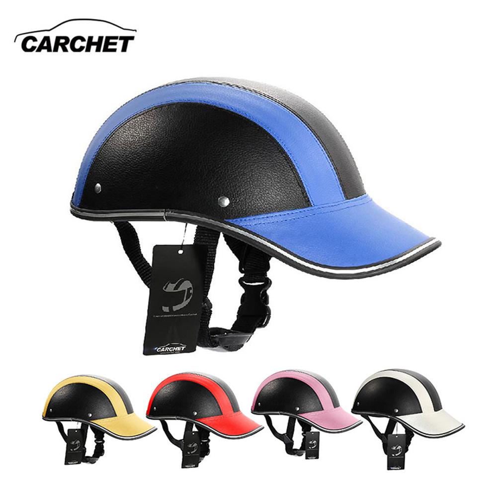 

Motorcycle Helmet Adjustable Motocross Half Open Face Helmets Soft Baseball Cap Style Bike Helmet 7 Color 55-60CM HOT, Multi-color