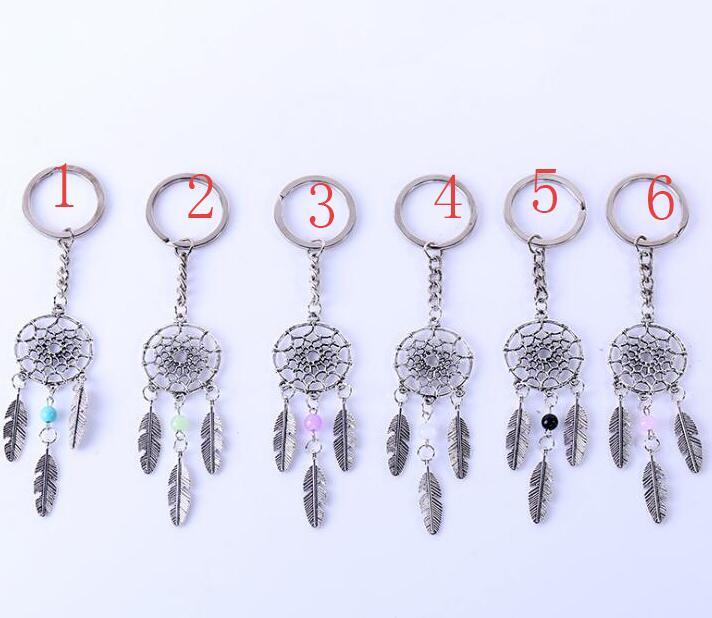 

New Fashion Catch the dream Car key chain Feather Metal keychain Men Women Key Holder Valentine 's Gift Car Key Rings