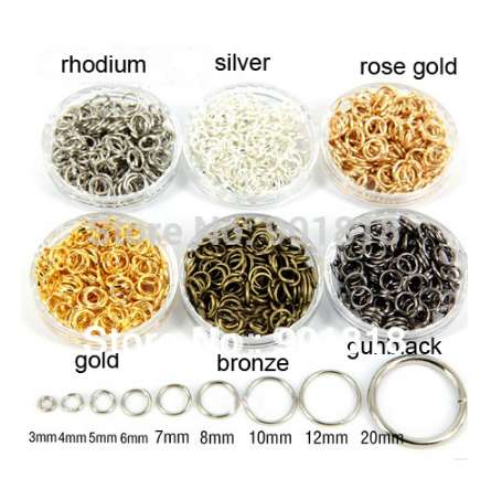 

4mm 200pcs/bag wholesale bronze/white/silver/gold/rhodium Tone Jump Rings&Split Rings DIY split Rings for jewelry findings F309C