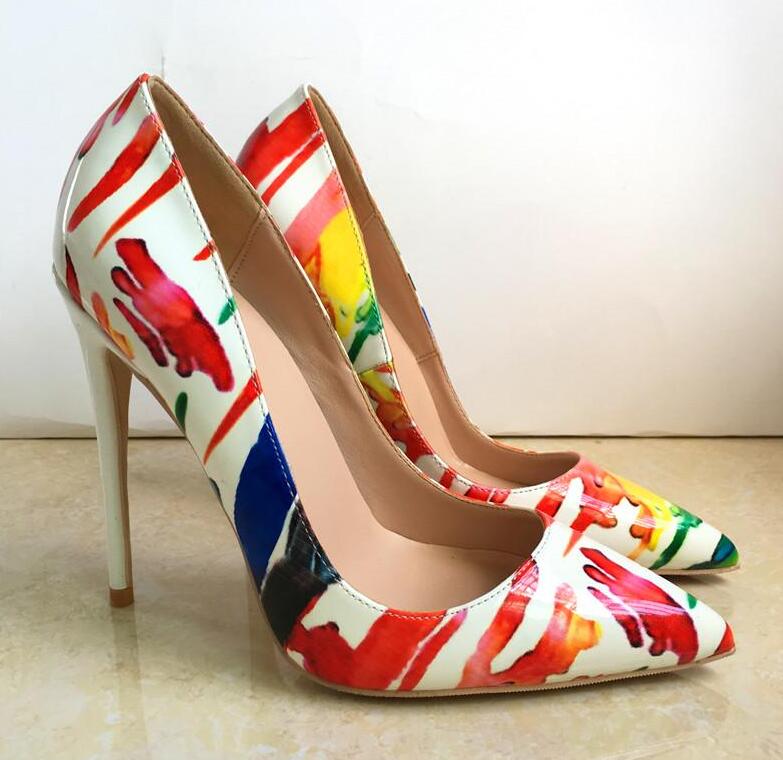 

fashion woman women lady 2019 new multi patent leather wedding heels stiletto high heels shoes pumps boots sandals 12cm  8cm, Black