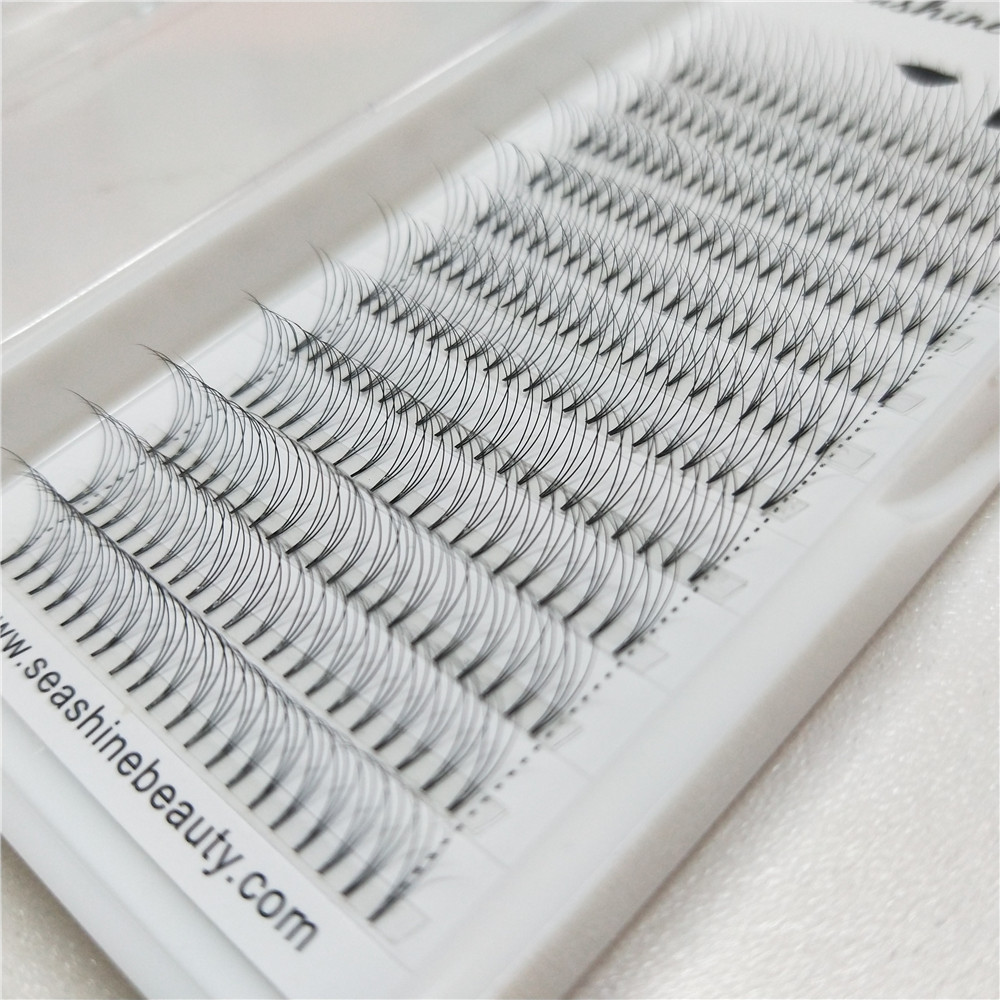 

Seashine free shipping handmade 3D short stem premade volume fan high quality all size C D curl volume eyelash extension