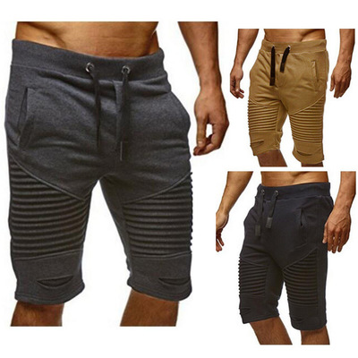 

Plus Size -3XL Mens Joggers Male Harem Pants Casual Knee Length Sports Wear Clothing Short Trousers Sweatpants, Black