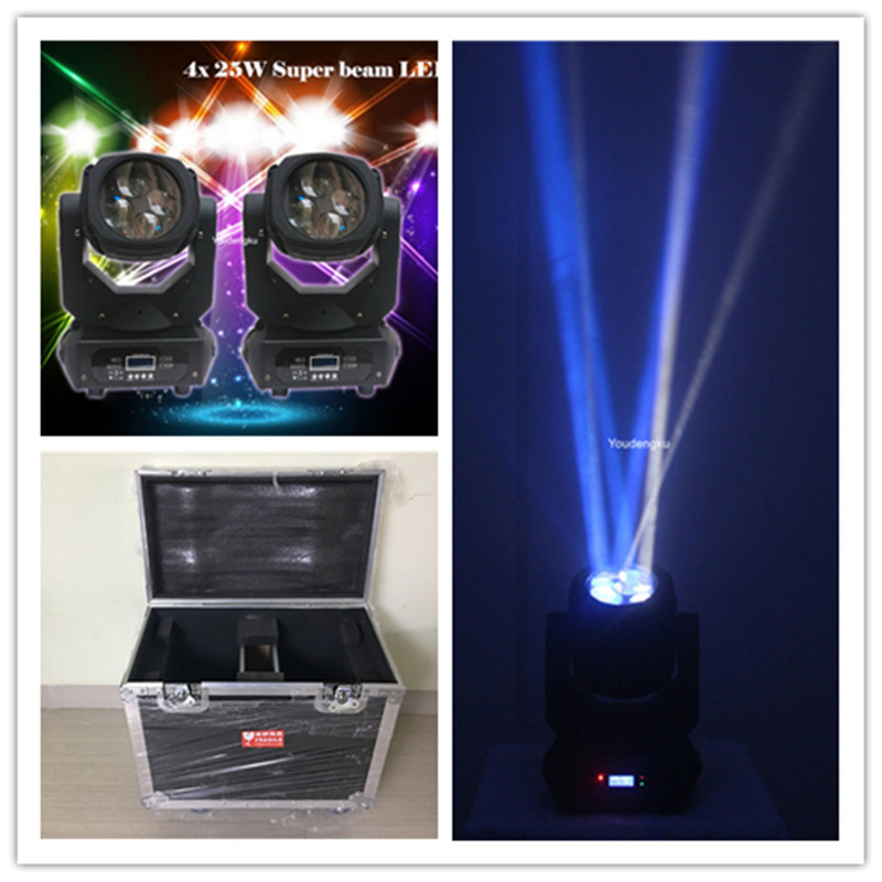 2pcs/lot With Flightase moving led dmx rgbw wash 4 x 25 moving head beam 4 in 1 moving head beam lights led-image-408837075