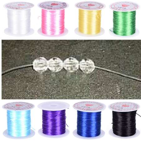 

10m*0.8mm DIY Crystal Beading Stretch Cord Elastic Line Transparent Clear Round Beading Wire/Cord/String/Thread Jewelry Making