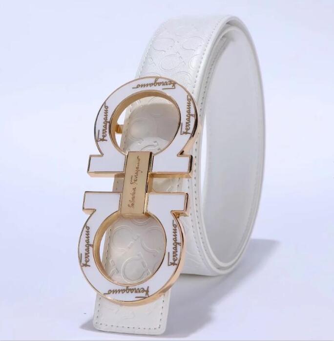 designer white belt