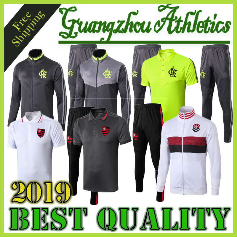

2019 2020 Flamengo Tracksuit Mens 19 20 Flemish GUERRERO DIEGO VINICIUS JR Flamengo Training Suit Wear Sports football kit uniforms, Black;blue