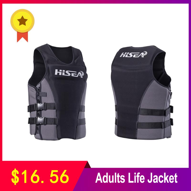 

Hisea Neoprene Profession Life Vest Men Women Life Jacket Buoyancy Lifejacket Drifting Surfing Vest Swimming Floating Cloth