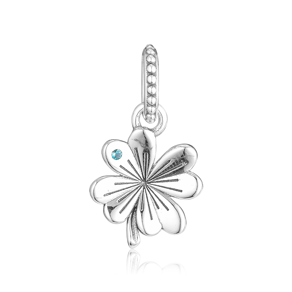 2019 Spring 925 Sterling Silver Jewelry Four Leaf Clover Charm Beads Fits Pandora Bracelets Necklace For Women DIY Making-image-456597699