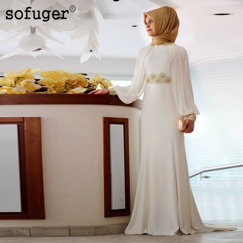 

White Muslim Long Sleeve Evening Dresses Black Lace Appliques Scarf Satin Saudi Arabic Special Occasion Vestidos De Fiesta Plus, Red