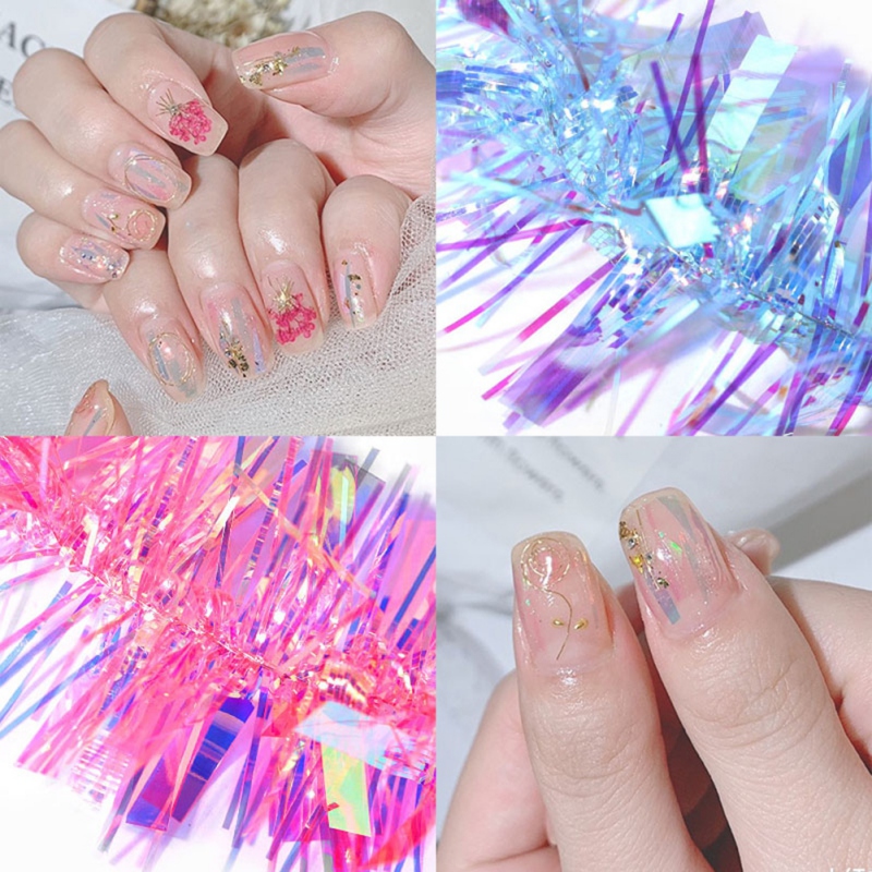

Aurora Colorful Glass Nail Sticker Artificial Natural Finger Toe Decoration Nails Art Accessory, A6