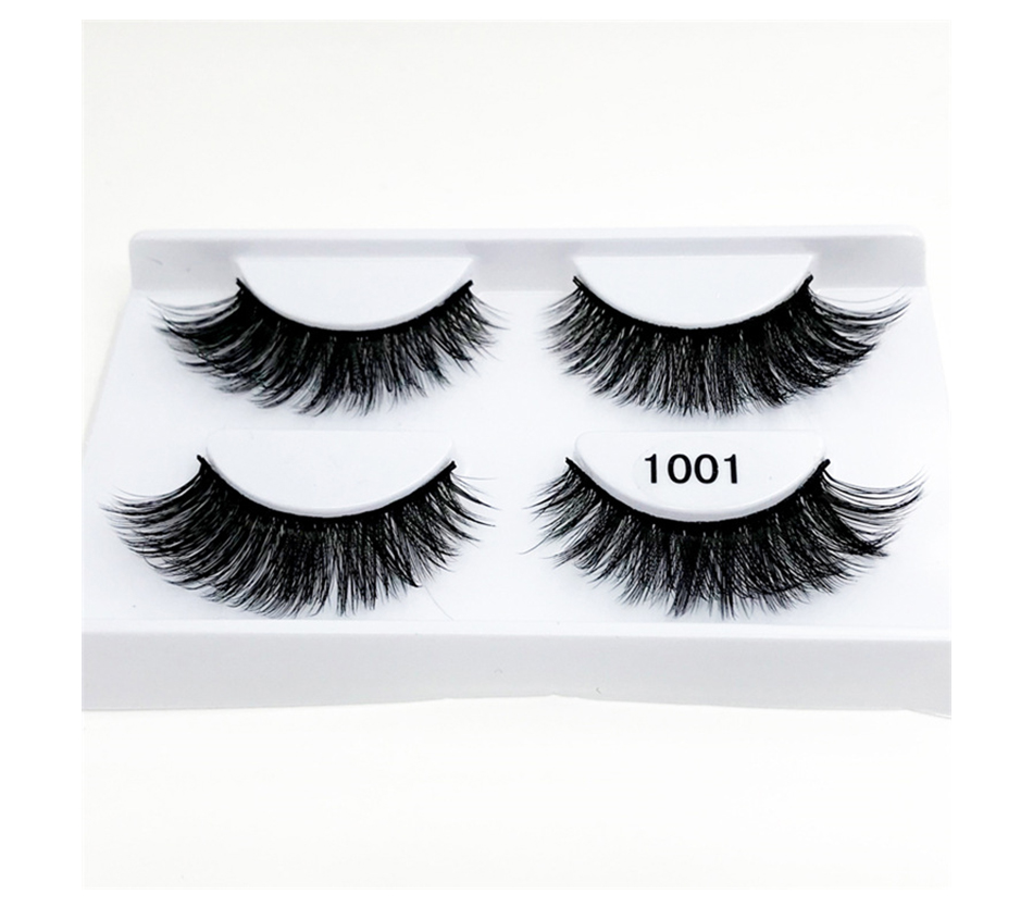 

2 Pairs Natural False Eyelashes Thick Makeup Real 3D Mink Lashes Soft Eyelash Extension Fake Eye Lashes Long Mink Eyelashes 3d