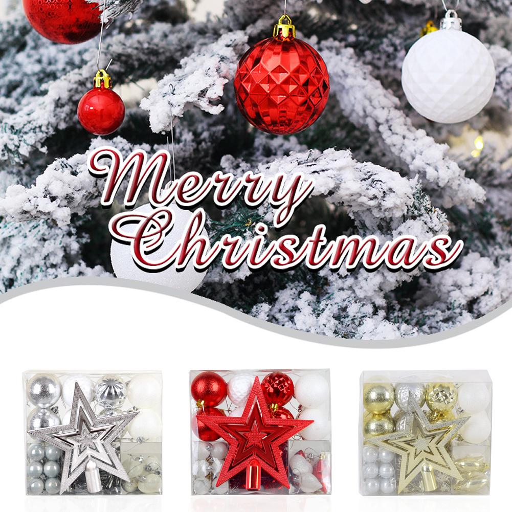 

2019 NEW 50pcs/lot Christmas Tree Decor Ball Bauble Hanging Xmas Party Ornament decorations for Home Christmas decorations 30cm