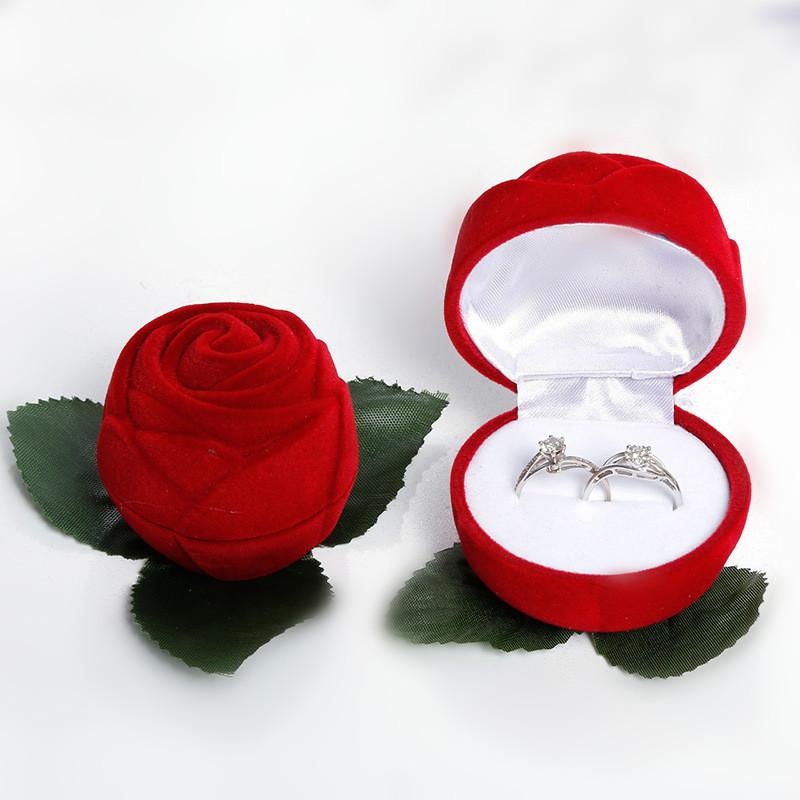 Boîtes à bagues en roses, coffret cadeau de rangement de bijoux, pour la saint-valentin, un mariage, un anniversaire, des fiançailles, étui à bij