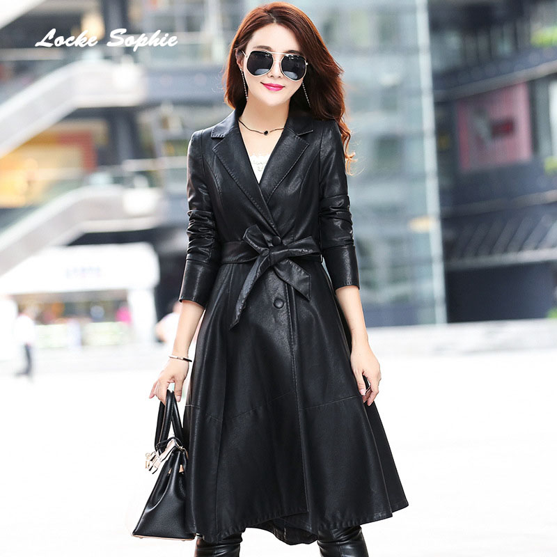 

1pcs Women's Plus size PU leather Long jacket coats 2017 Autumn Hot Fashion faux fur Jacket ladies Skinny Keep warm coats girls, Purple