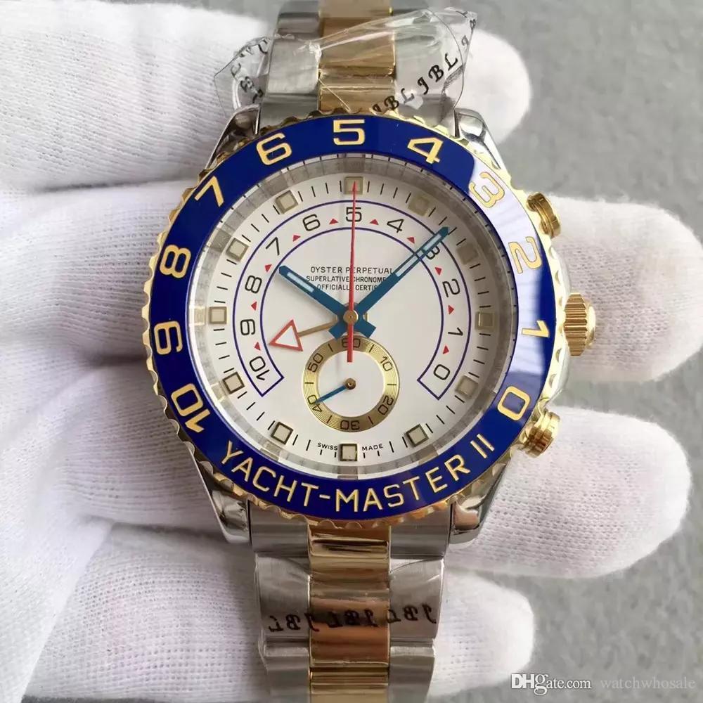 

Top Luxury quality Mens Yacht Ceramic Bezel Sapphire Cystal Rose Gold Stainless Steel Fashion Roles Men Wrist Watches.