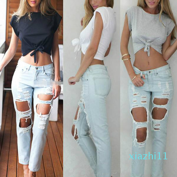 Fashion-Wholesale-Summer Fashion Women Casual Cotton Shirts Crop Black White O Neck T-Shirt Tops Short Sleeve Hot Tee S-XL