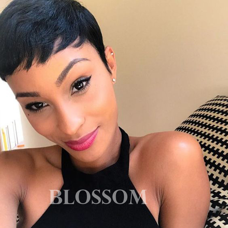 

Find Similar Short Human Pixie Lace Front Hair Wigs For Black Women Glueless Short Bob Capless Wig With Baby Hair, Black;brown