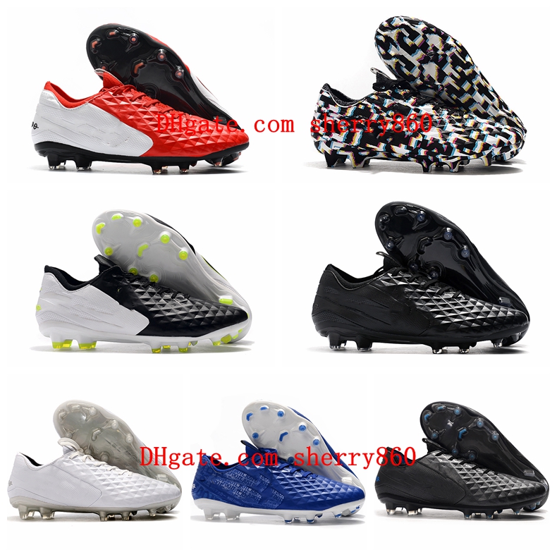 

2020 top quality mens soccer shoes Tiempo Legend 8 Elite FG soccer cleats outdoor football boots leather scarpe calcio