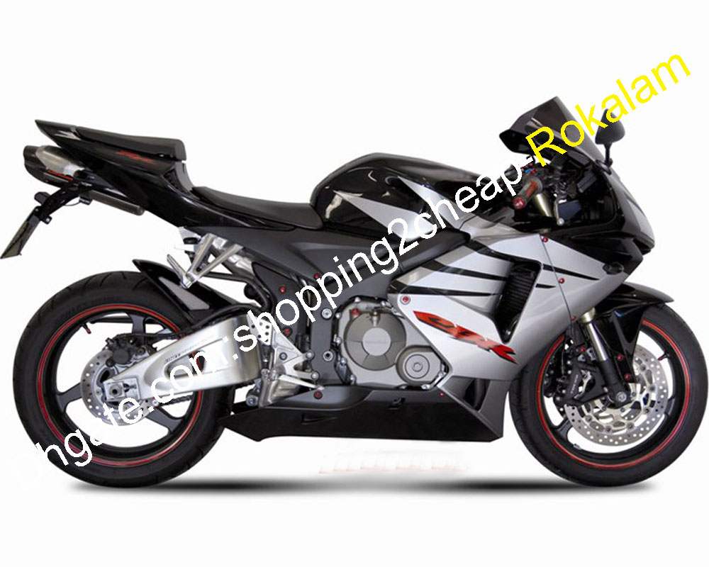 Pour Honda CBR600RR F5 Carénage CBR 600 RR 2005 2006 CBR600 600RR 05 06 Noir Argent Moto ABS Carénages (moulage par injection)