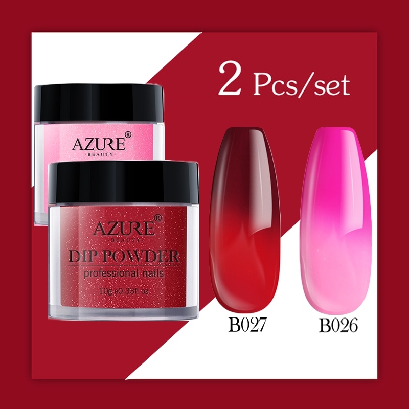 

Beauty 2Pcs/Lot Dipping Powder Glitter Nail Powder Sets Glitter Shiny Gradient Color Nail Dip Soak Off Activator