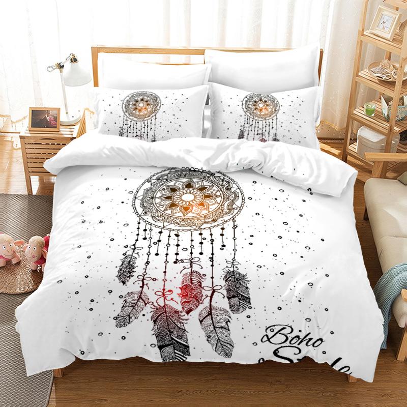 

3D Dreamcatcher Print Bedding Set Duvet Covers Pillowcases One Piece Comforter Bedding Sets Bedclothes Bed Linen 02