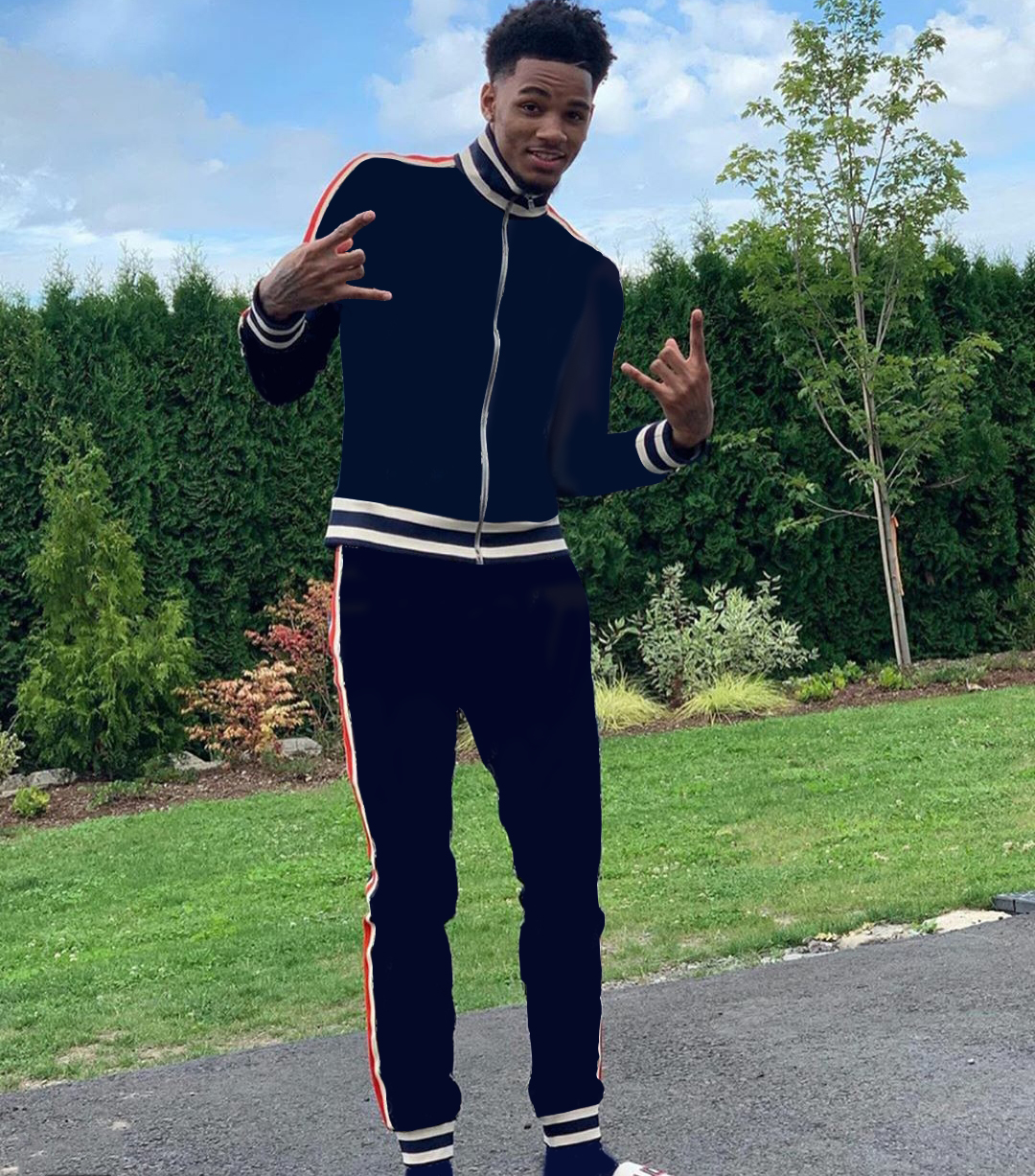 Mens New Tracksuits 2020 Trendy Two-Pieces Fashion Jackets & Trackpants Hiphop Streetwear Wholesale Top Quality Asian Size 2 Styles