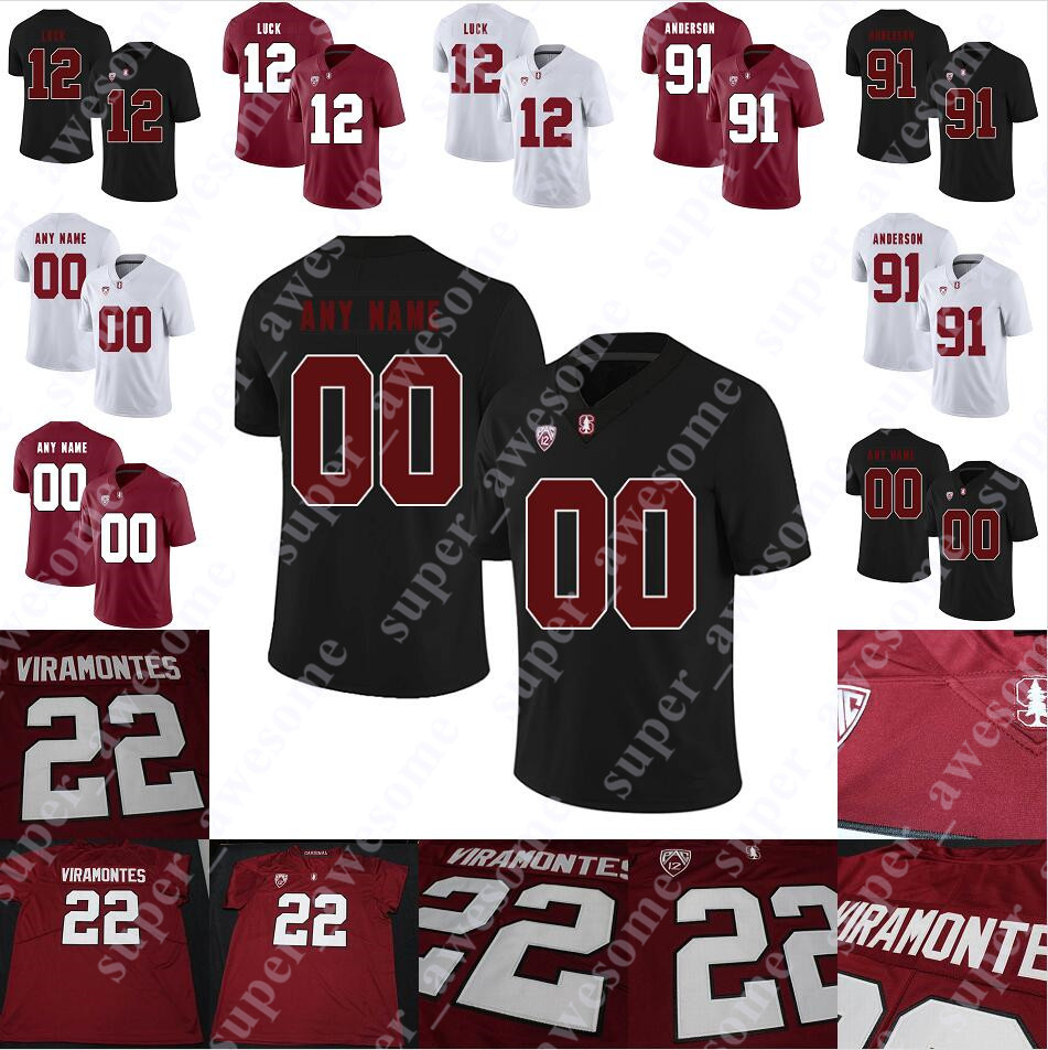 

Stanford Cardinal Jersey John Elway Andrew Luck Christian McCaffrey Jim Plunkett Zach Ertz Richard Sherman Doug Baldwin Toby Gerhart, Black