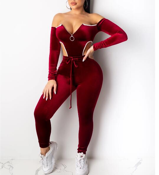 red velvet jogging suit