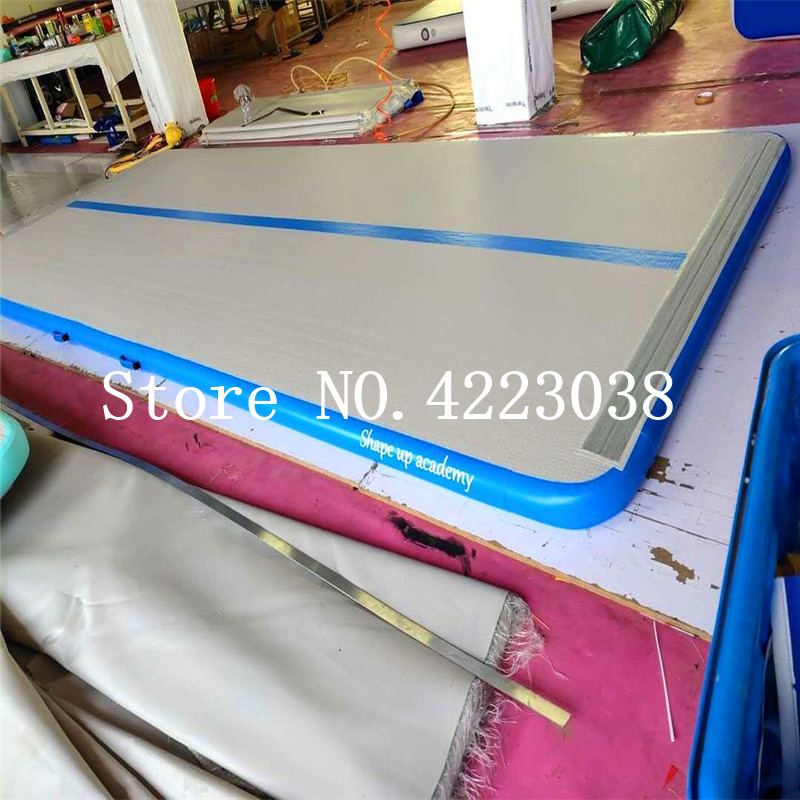

6*1*0.1m factory dwf gymnastics air floor inflatable air tumble track for yoga training / home use